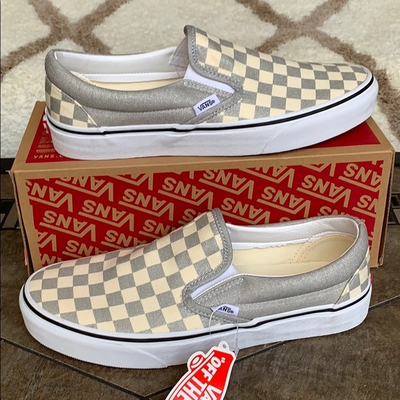 •VANS CLASSIC SLIP ON CHECKERBOARD SILVER WMNS - Picture 15 of 16